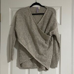 Alya Women's V-Neck Beige Sweater